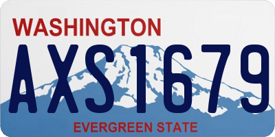WA license plate AXS1679