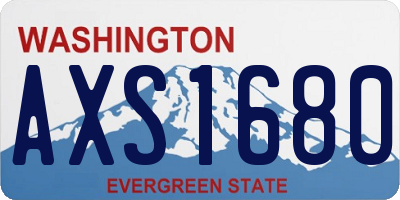 WA license plate AXS1680
