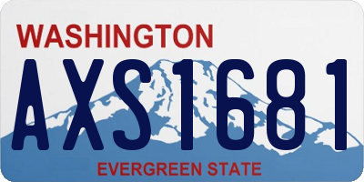 WA license plate AXS1681