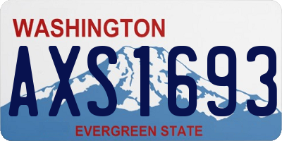 WA license plate AXS1693