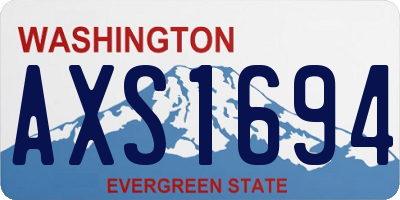 WA license plate AXS1694