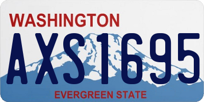 WA license plate AXS1695