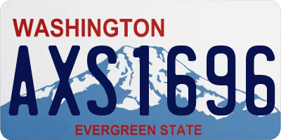 WA license plate AXS1696