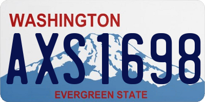 WA license plate AXS1698
