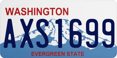 WA license plate AXS1699
