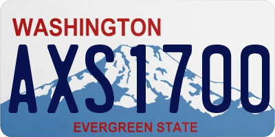 WA license plate AXS1700