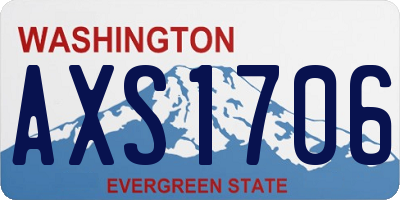 WA license plate AXS1706