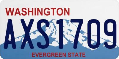 WA license plate AXS1709