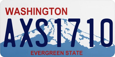 WA license plate AXS1710