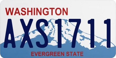 WA license plate AXS1711