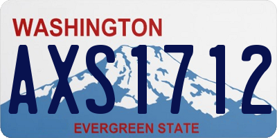 WA license plate AXS1712