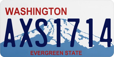 WA license plate AXS1714