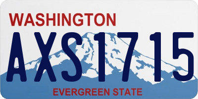 WA license plate AXS1715