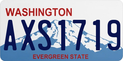 WA license plate AXS1719