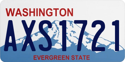 WA license plate AXS1721