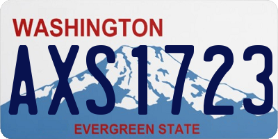 WA license plate AXS1723