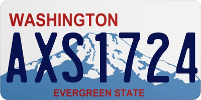 WA license plate AXS1724
