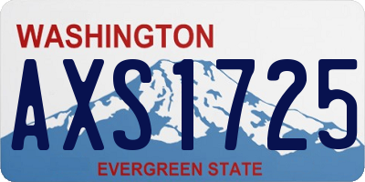 WA license plate AXS1725