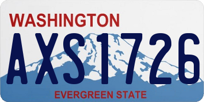 WA license plate AXS1726
