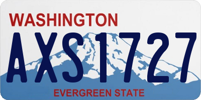 WA license plate AXS1727