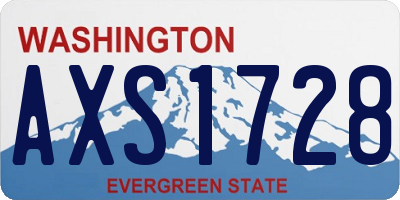 WA license plate AXS1728
