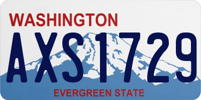 WA license plate AXS1729