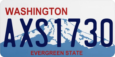 WA license plate AXS1730