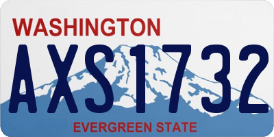 WA license plate AXS1732