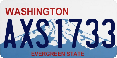 WA license plate AXS1733