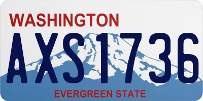 WA license plate AXS1736