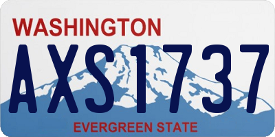 WA license plate AXS1737