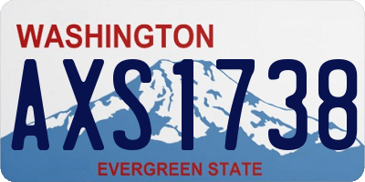WA license plate AXS1738