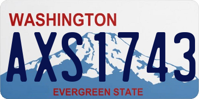 WA license plate AXS1743