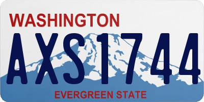 WA license plate AXS1744
