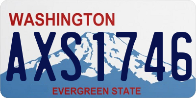 WA license plate AXS1746