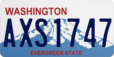 WA license plate AXS1747