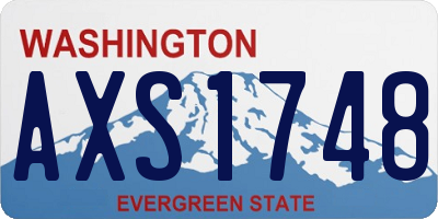 WA license plate AXS1748