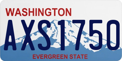 WA license plate AXS1750