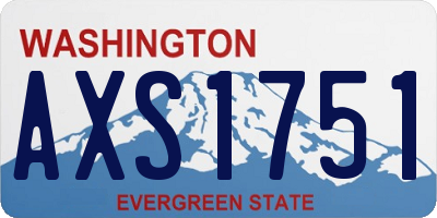 WA license plate AXS1751