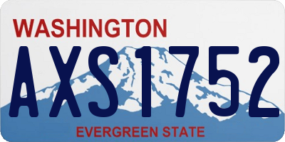 WA license plate AXS1752