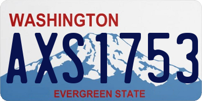 WA license plate AXS1753