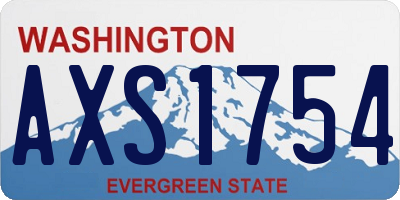 WA license plate AXS1754