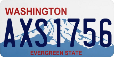 WA license plate AXS1756