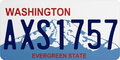 WA license plate AXS1757