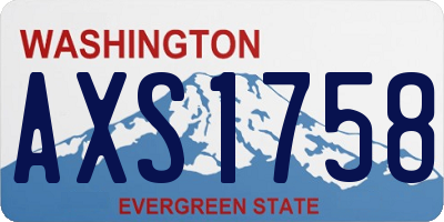 WA license plate AXS1758