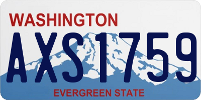 WA license plate AXS1759