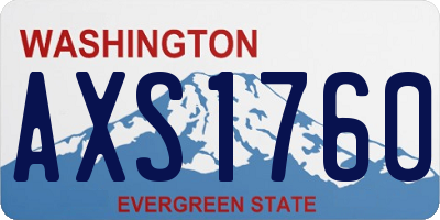 WA license plate AXS1760