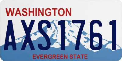 WA license plate AXS1761