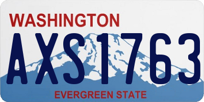 WA license plate AXS1763