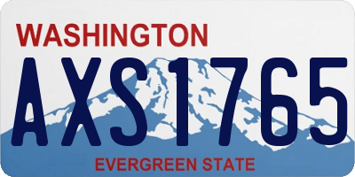 WA license plate AXS1765
